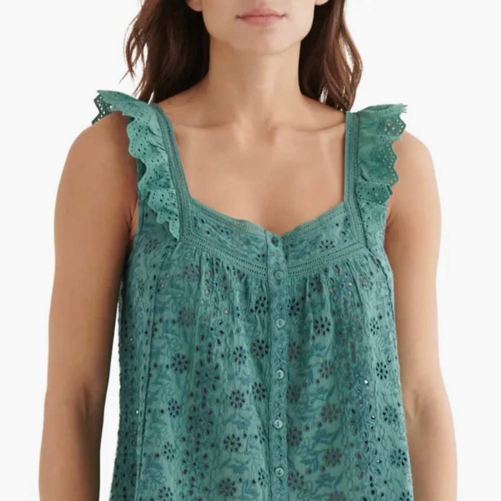 Lucky Brand Embroidered Tank Top NWT